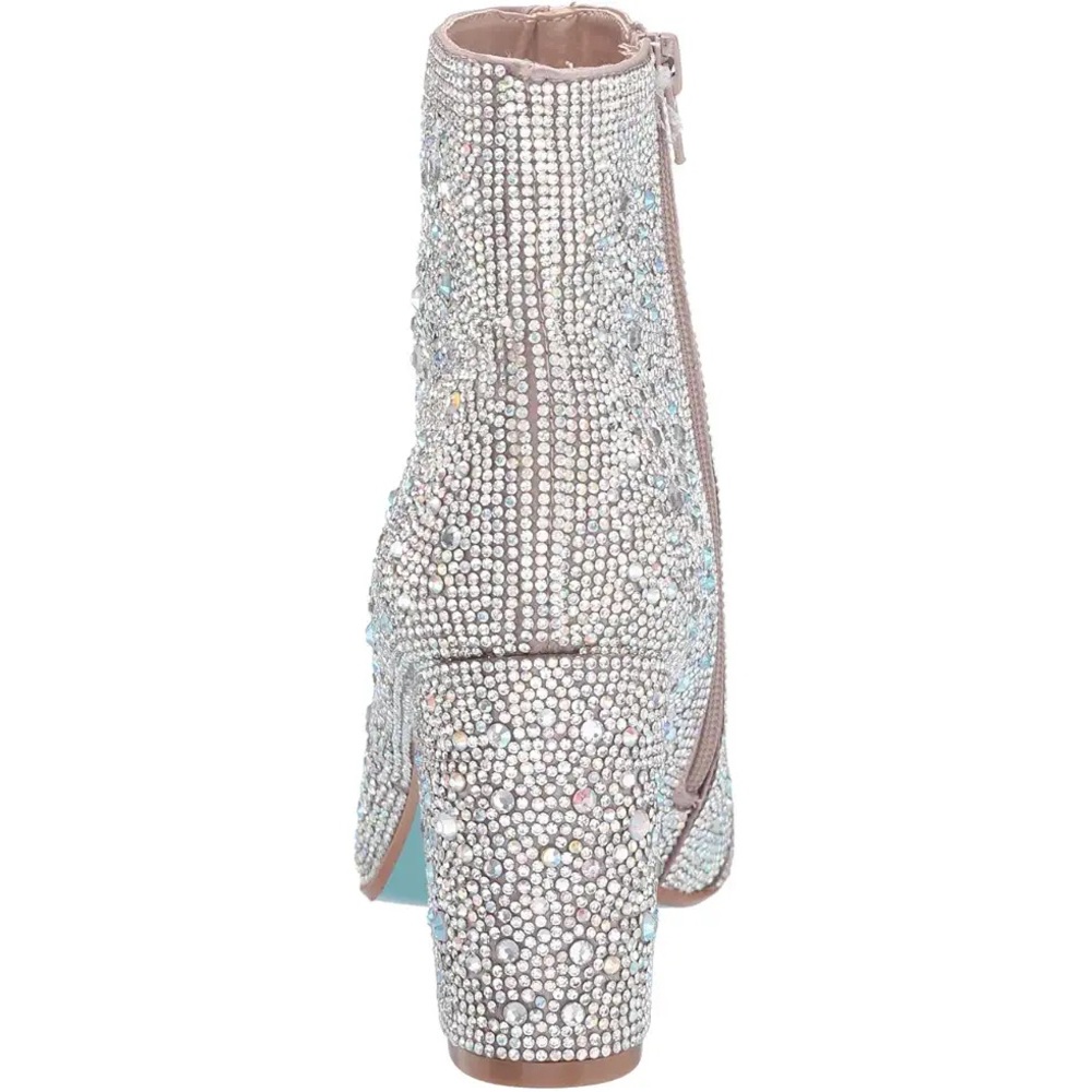 Betsey Johnson Cady Silver Sparkly Rhinestone Dress Bootie Women’s New Size 8.5 - Picture 7 of 16